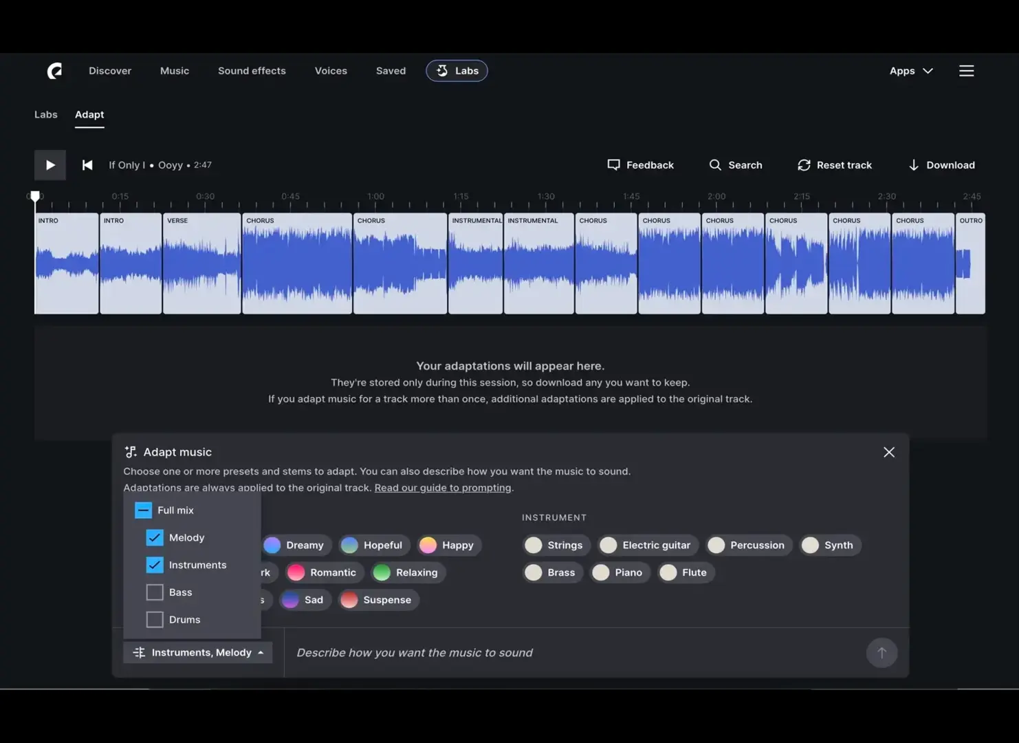 This new AI tool helps creators adapt music to their content